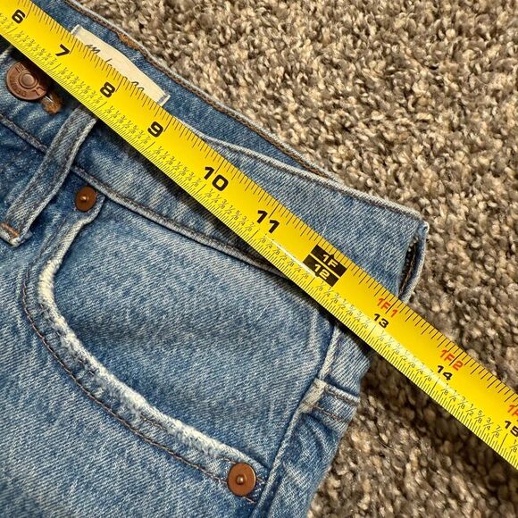 Madewell Classic Straight Cut Off Shorts Denim Jeans Light Wash 24” - Picture 6 of 8